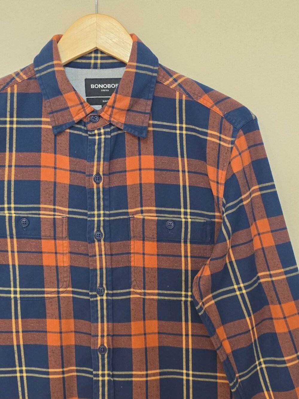 Bonobos Plaid Stretch Slim Fit Flannel Button Down S